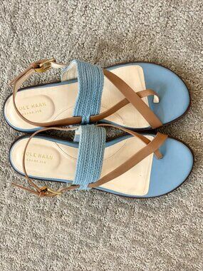 EUC Cole Haan Grand.360 Anica Strappy Sandal in Sky Blue, Size 8.5